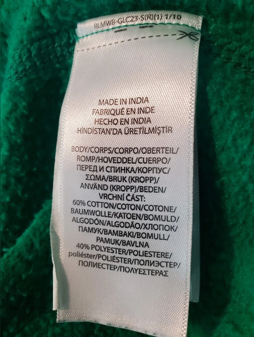 Polo by Ralph Lauren Emerald Green Hooded Sweatshirt with Blue Pony